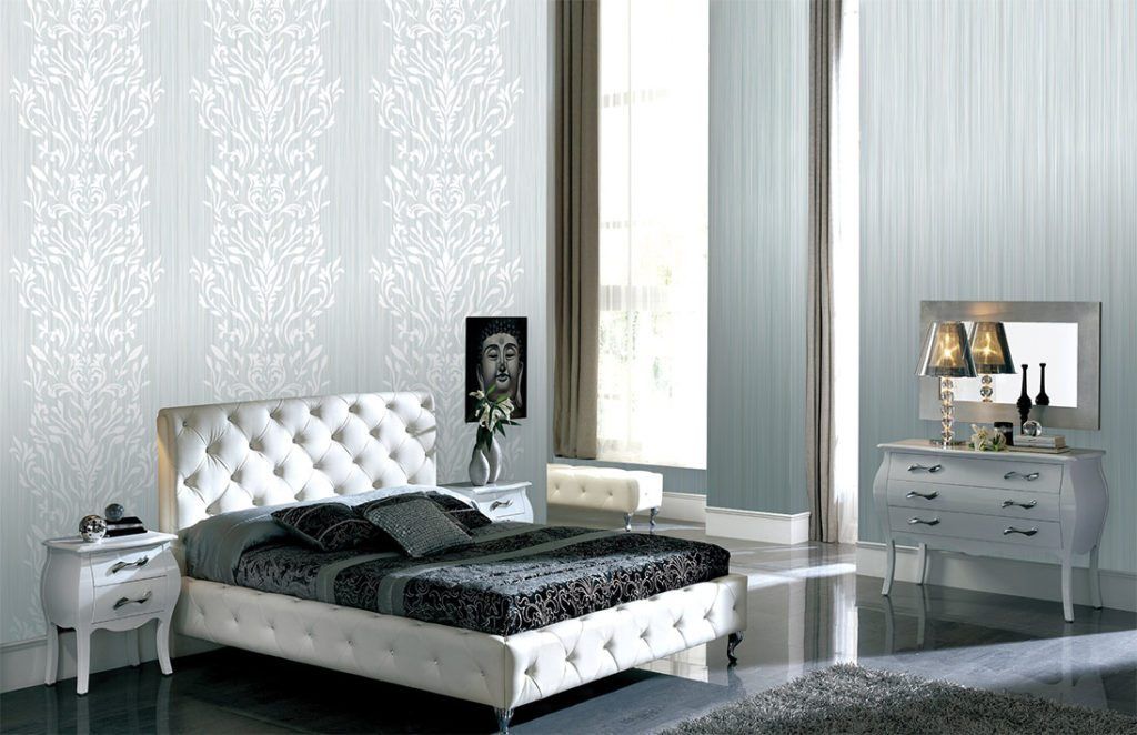 Chambre Chic Blanche Et Noir - HD Wallpaper 