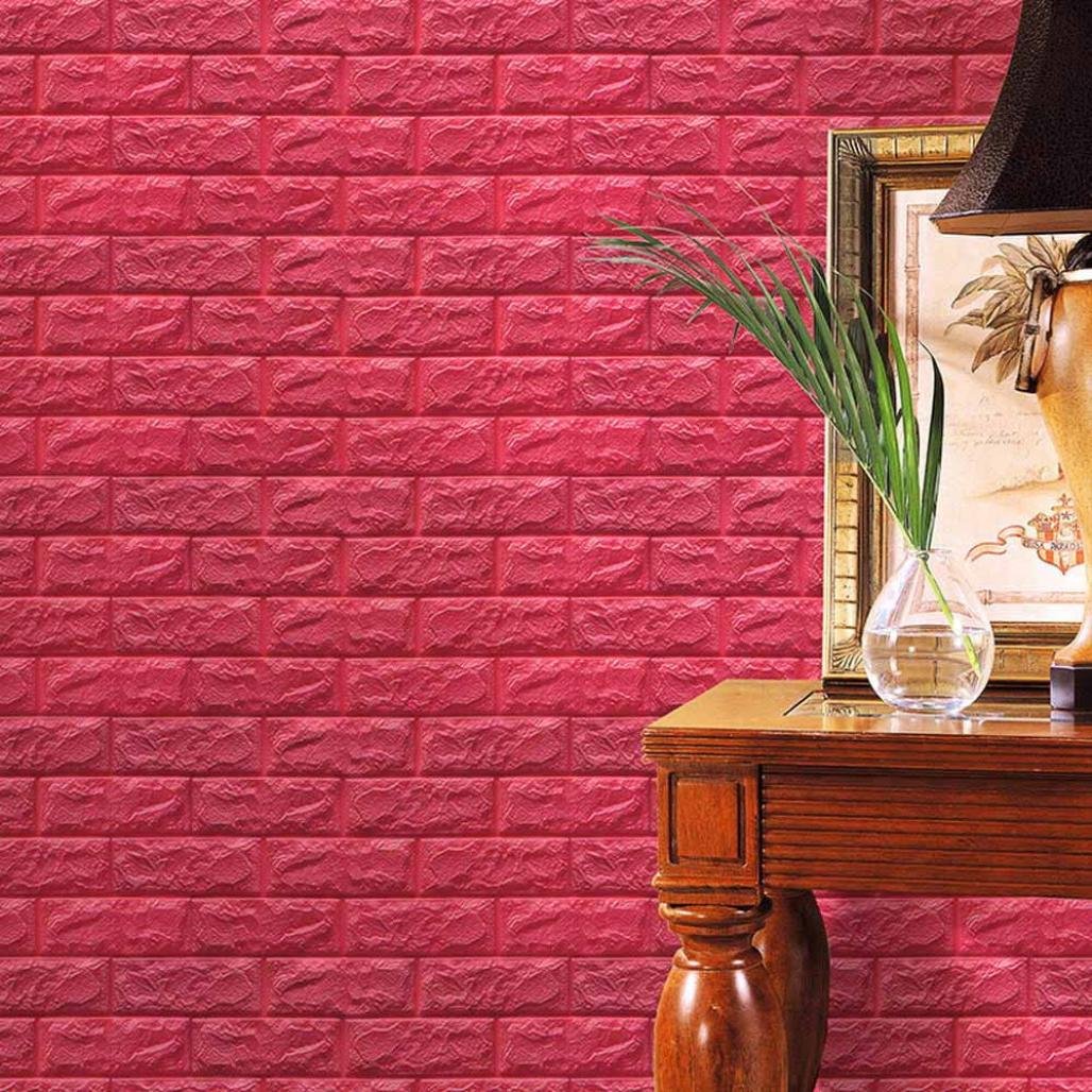 3d Pink Wallpaper For Wall Red Colour - HD Wallpaper 