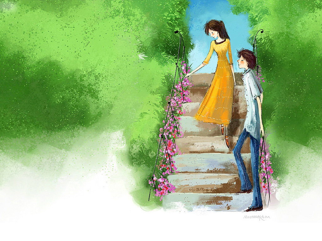 Selected Korean Style Wallpaper - Korean Cartoon Wallpaper Hd - HD Wallpaper 