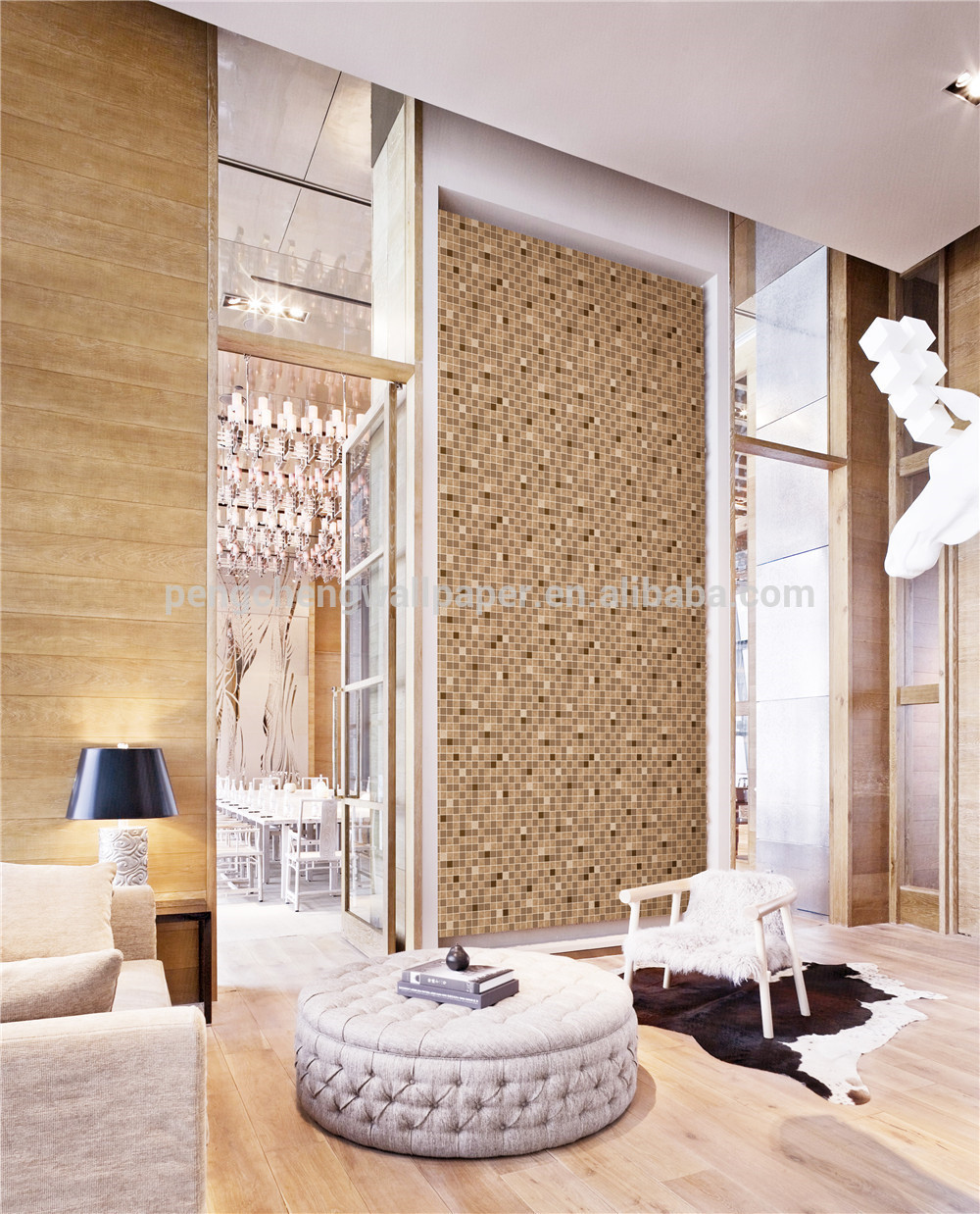 3d Wallpaper Cost - Feature Wall Design In Hotels - 1000x1238 Wallpaper -  