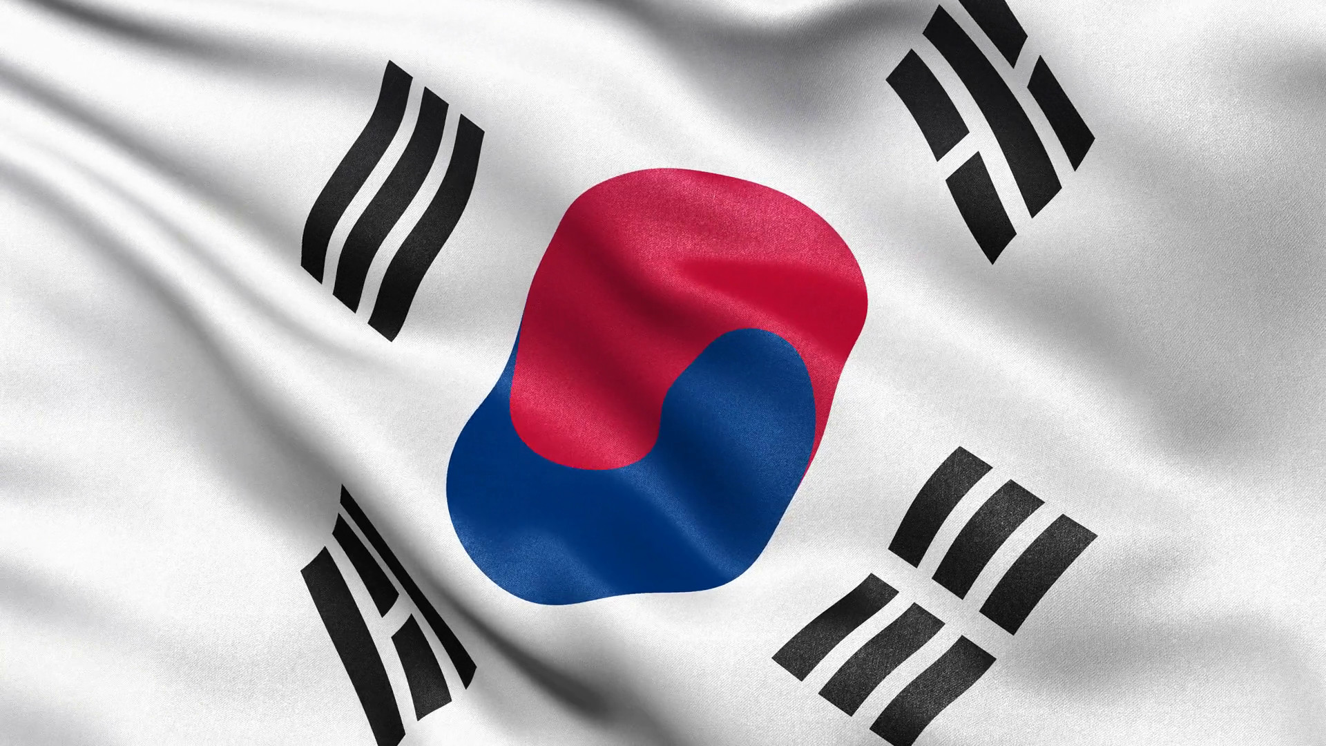 1920x1080, Seamless Loop Of South Korea Flag Waving - Korean Flag - HD Wallpaper 