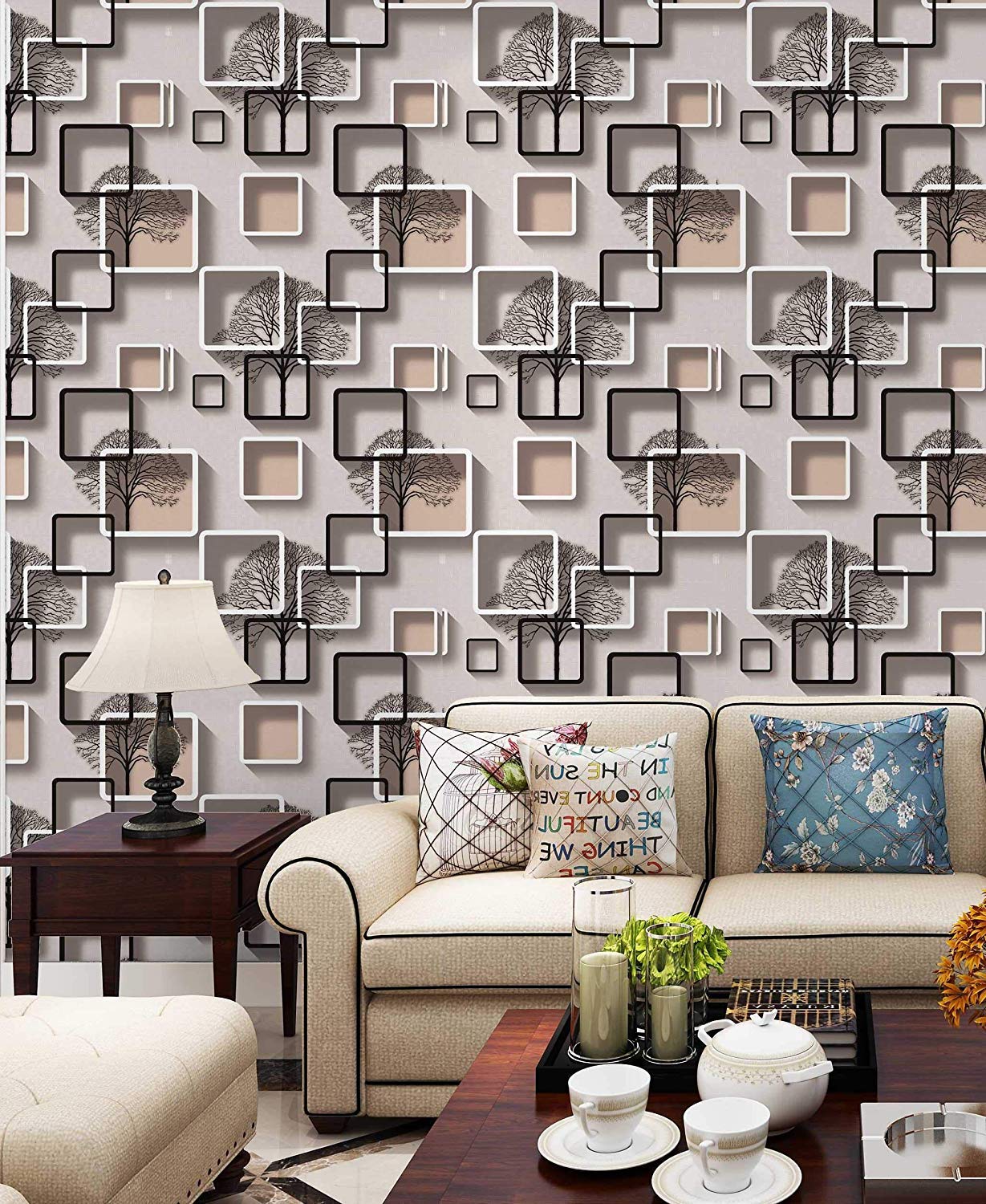 Designs For Living Room Wall Latest 3d - HD Wallpaper 