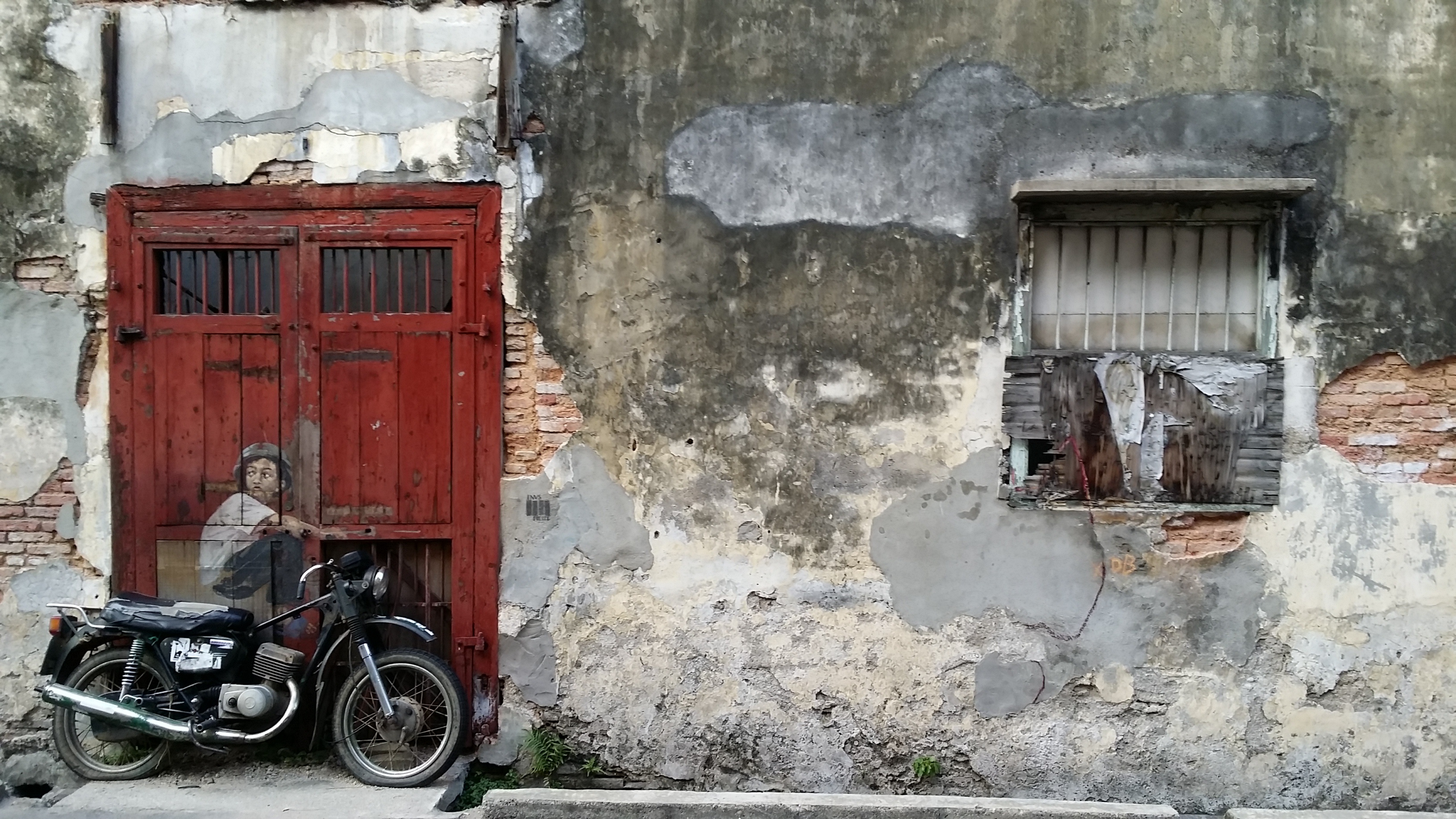 Penang Street Art Motorbike - HD Wallpaper 