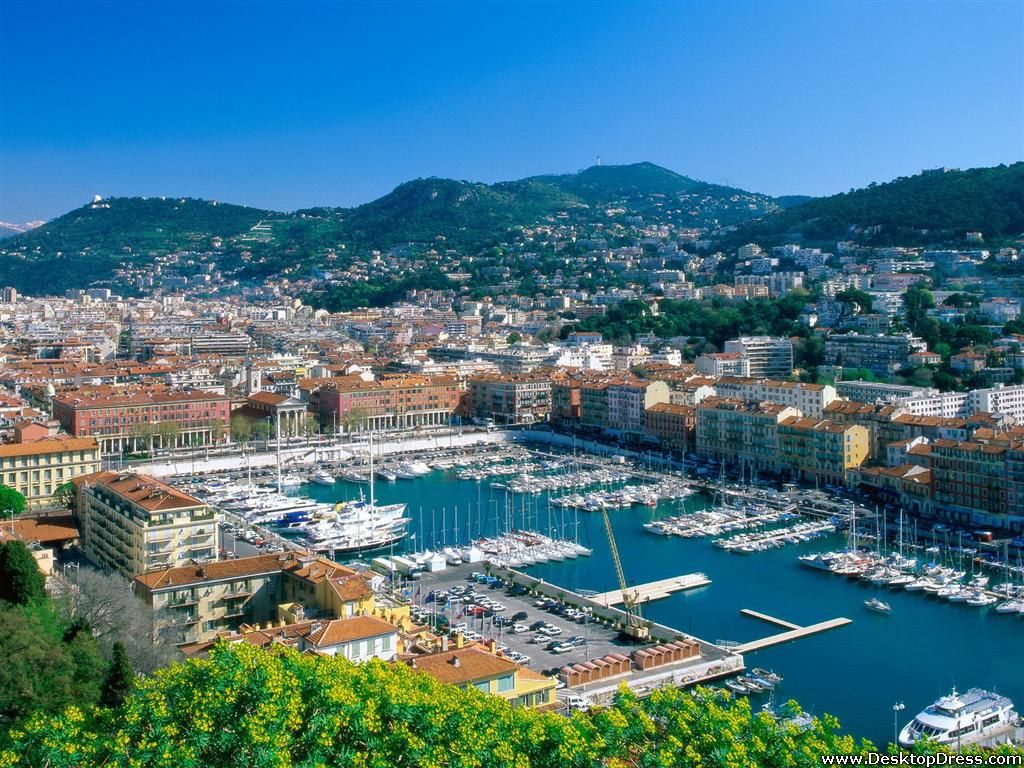 Desktop Wallpapers » Other Backgrounds » Nice, France - Port Of Nice - HD Wallpaper 