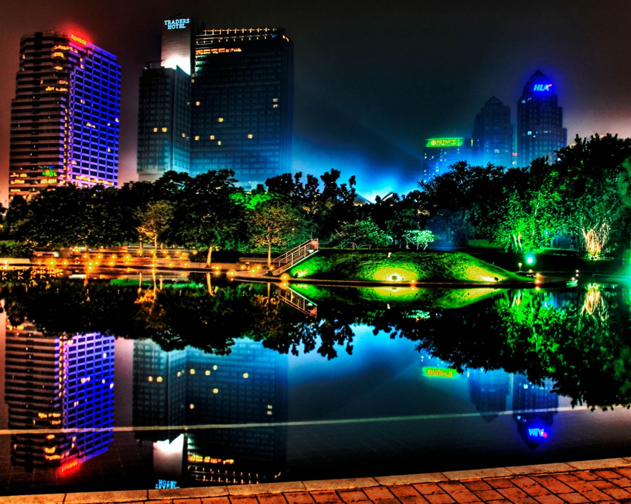 Nice Wallpapers Hd-16 - Colorful City Background - 1280x1024 Wallpaper -  