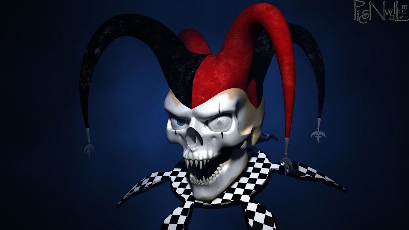 Joker Skull Wallpaper Hd - HD Wallpaper 