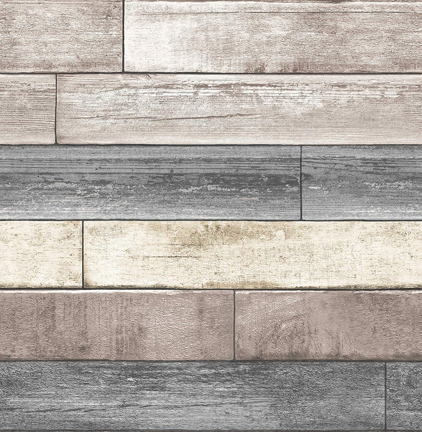 Nuwallpaper Nu3130 Peel & Stick Reclaimed Wood Plank - Rustic Gray Wood Texture - HD Wallpaper 