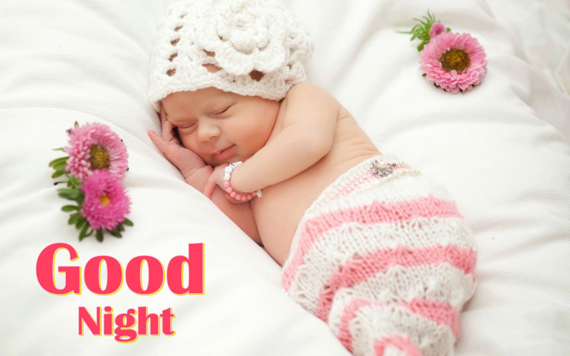 Baby Good Night Wallpaper - Newborn Baby Good Night Baby - HD Wallpaper 