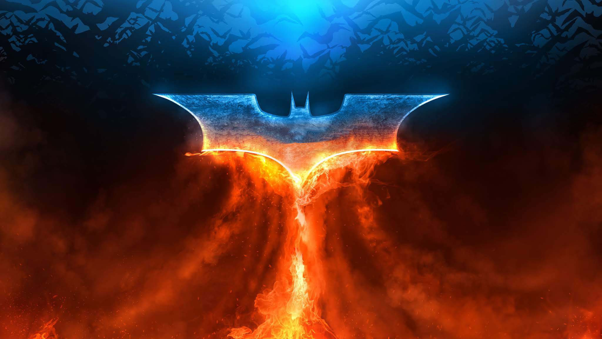 Cool Logo Wallpaper - Batman Logo 4k - HD Wallpaper 