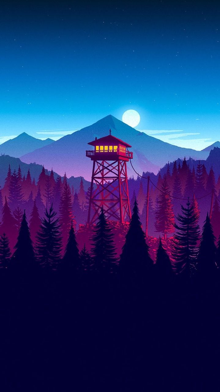 Android Landscape Background Image Awesome Wallpaper Firewatch Background 4k 719x1280 Wallpaper Teahub Io