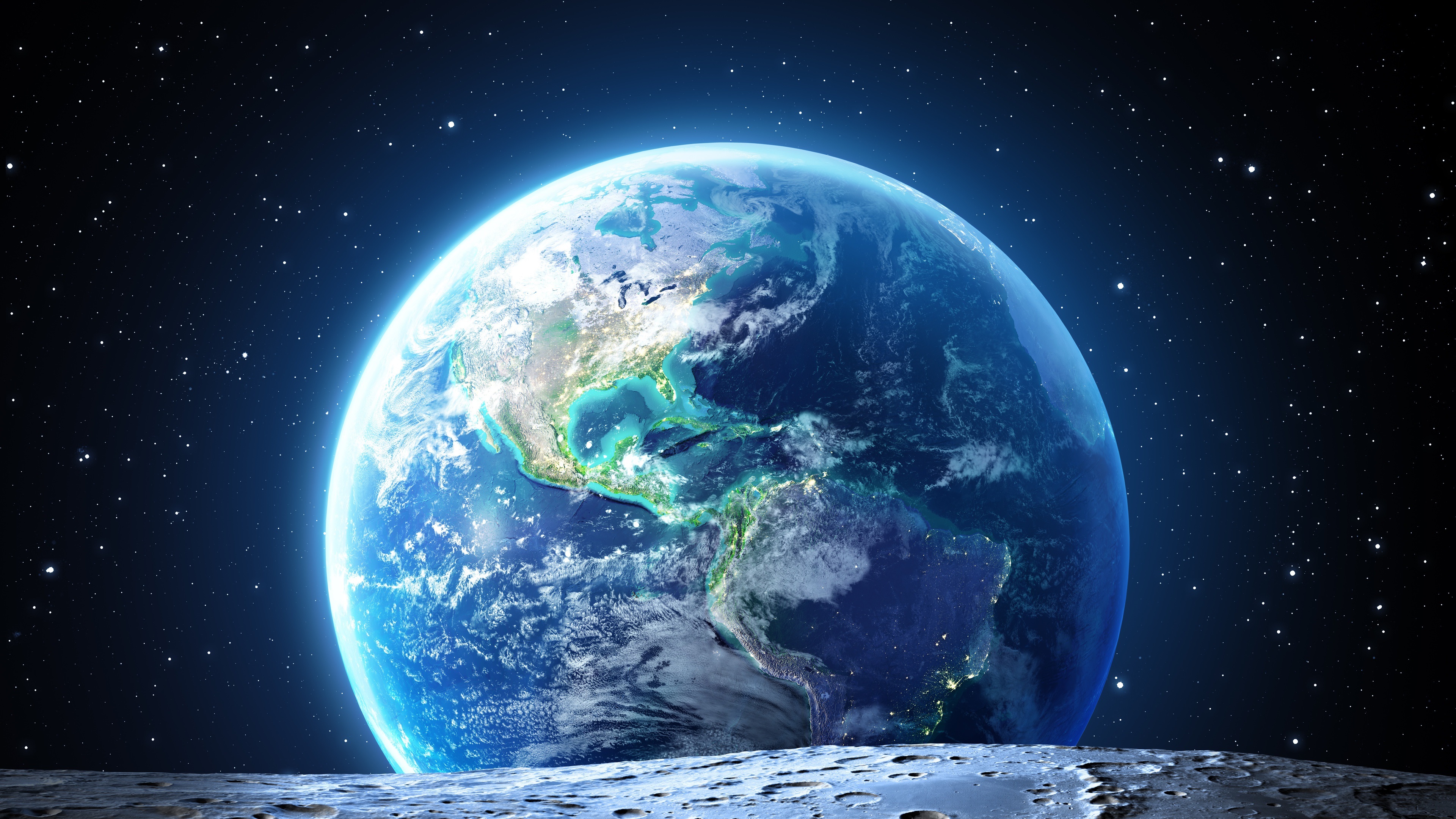 Wallpaper Look Earth From The Moon - 3d Wallpaper Of Solar System - HD Wallpaper 