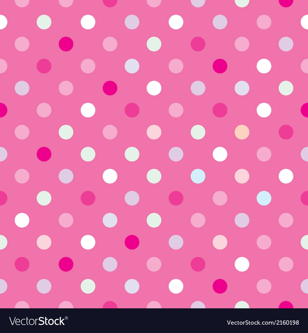 Pink Background Design Polka Dots - HD Wallpaper 