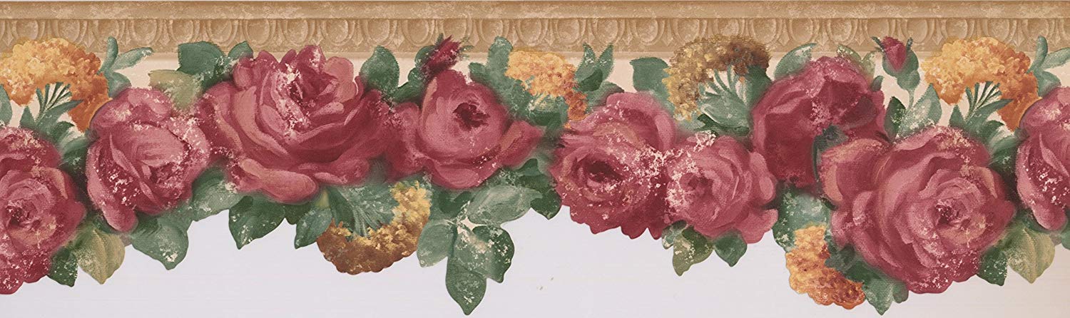 Rose Flower Wallpaper Border - Wallpaper - HD Wallpaper 