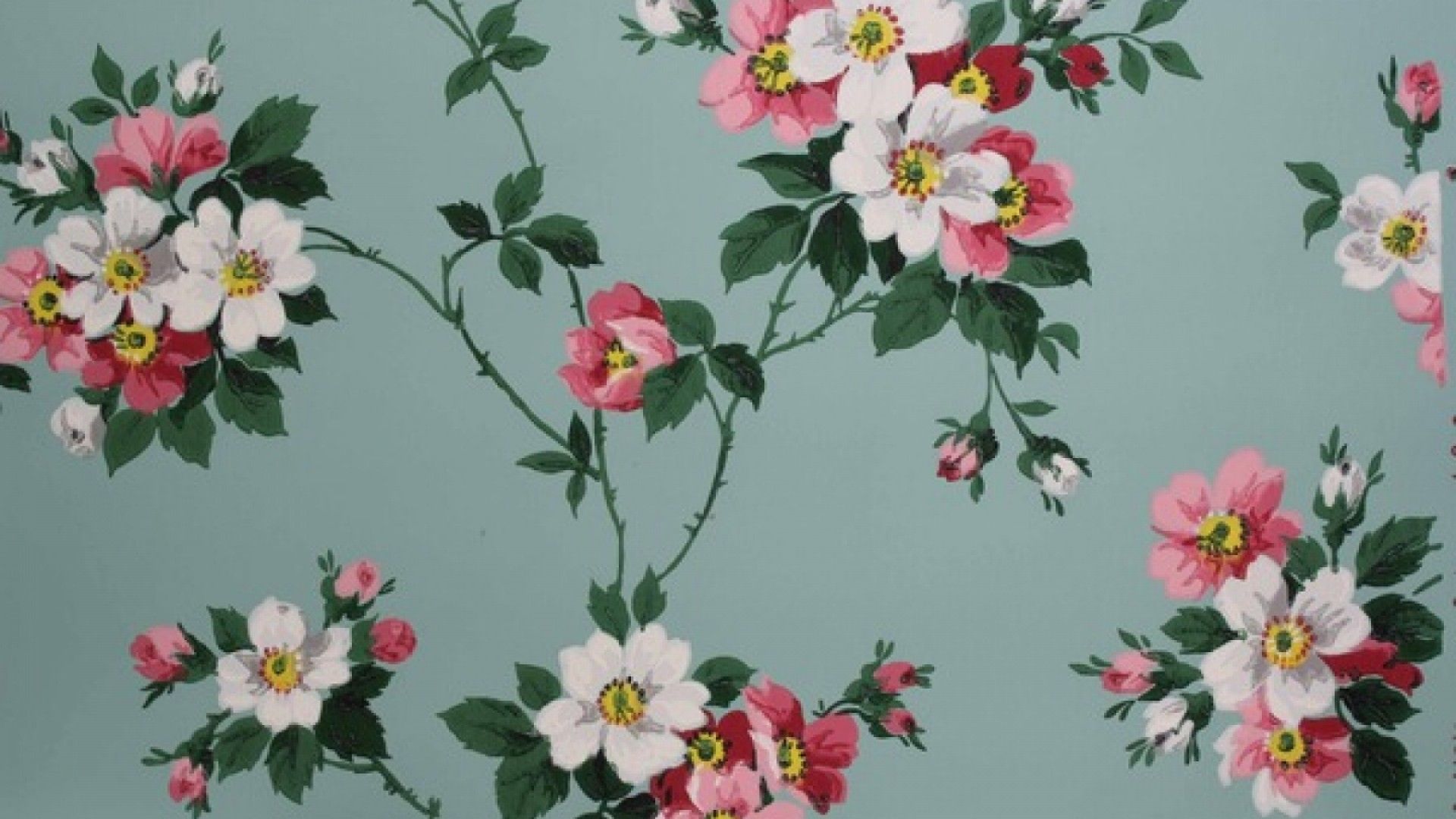Collection Of Vintage Flowers Backgrounds, Vintage - Flower Vintage Wallpaper Desktop - HD Wallpaper 