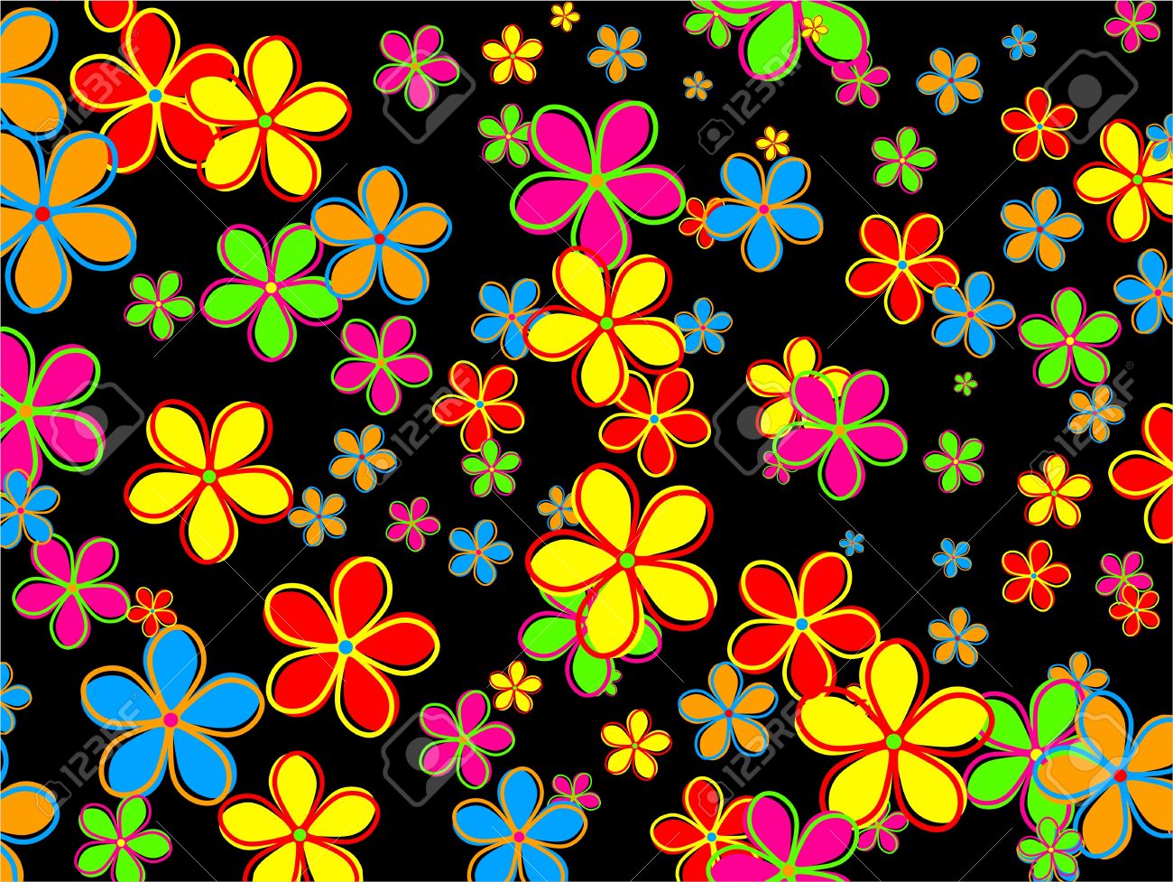 Funky Wallpaper - Flowers Wallpaper Clipart - HD Wallpaper 