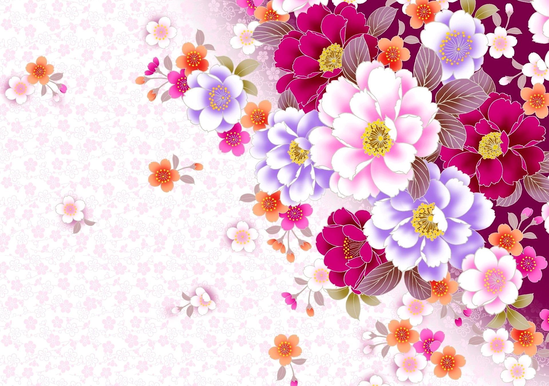 Great Pink Flower Wallpaper Laptop/phone Backgrounds - High Resolution Wallpaper Floral Background - HD Wallpaper 