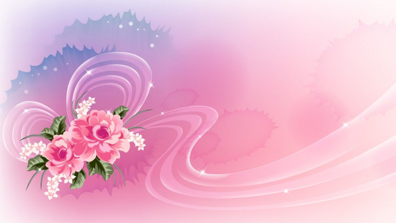 Flower Wallpaper Background Design - 1360x768 Wallpaper 