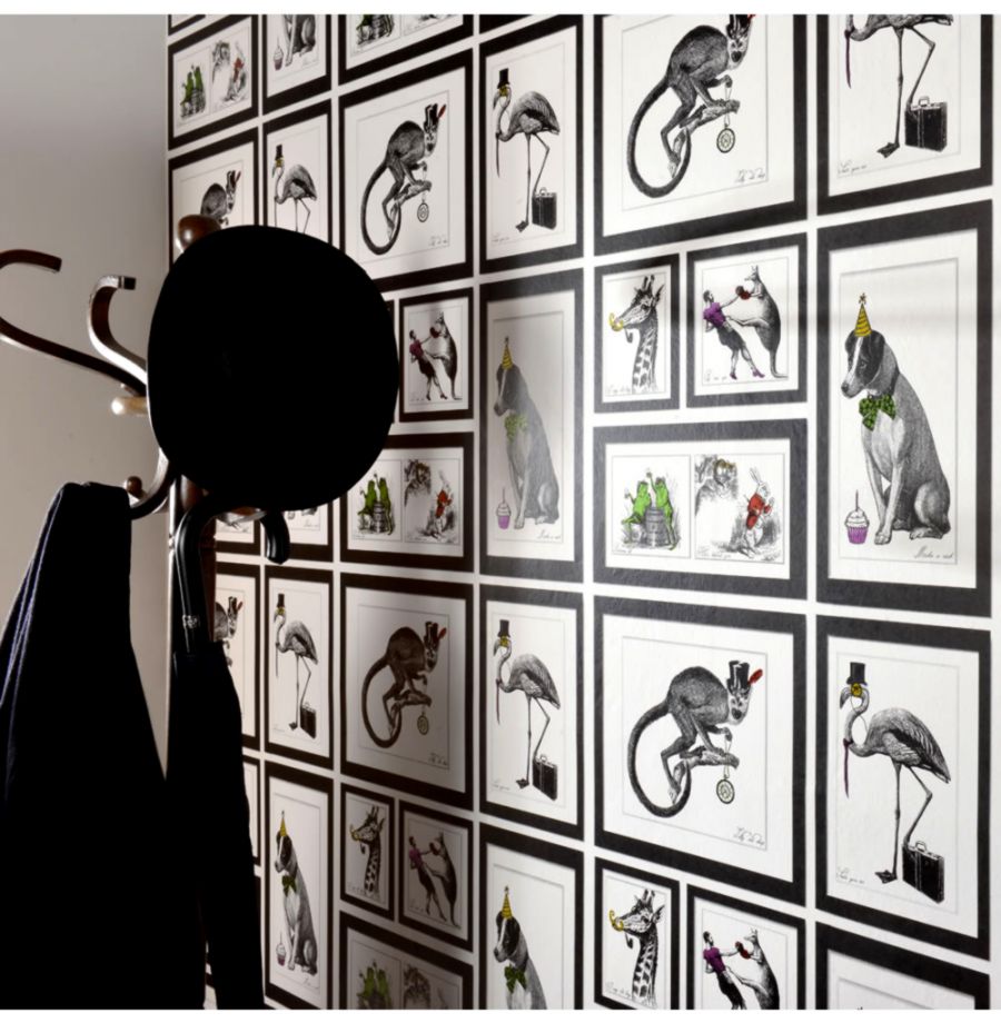 Funky And Affordable Contemporary Wallpaper From Wilko - Mad Dogs Multi - HD Wallpaper 