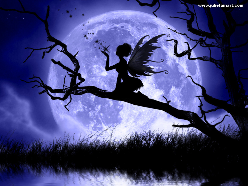 Moonlight Fairy - Fairies In The Moonlight - HD Wallpaper 