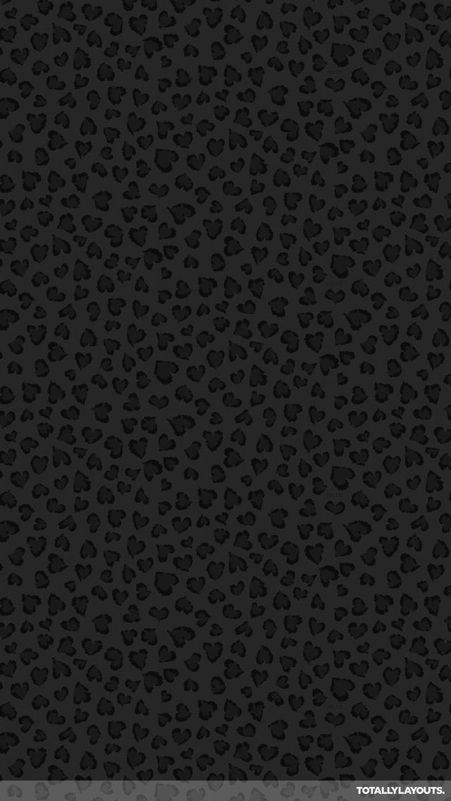 Black Heart Leopard Print Iphone Wallpaper - Wallpaper - HD Wallpaper 