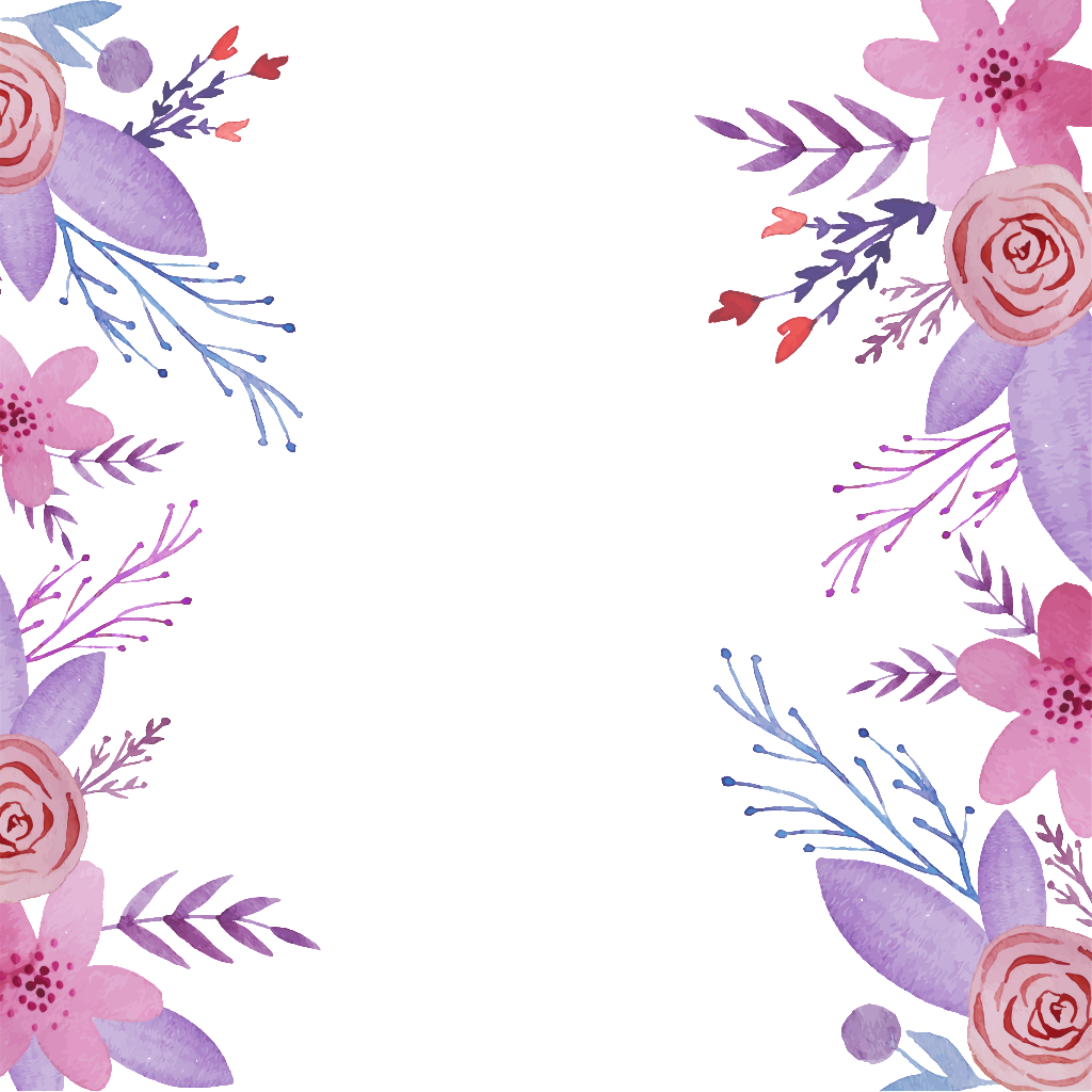 Elegant Purple Flowers Background Material Png Download - Pink Purple  Floral Background - 1024x1024 Wallpaper 