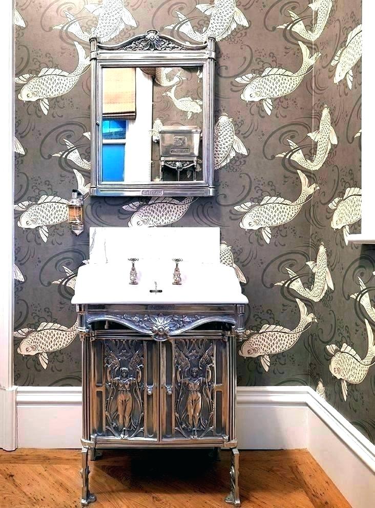 Luxury Wallpaper Powder Room - HD Wallpaper 