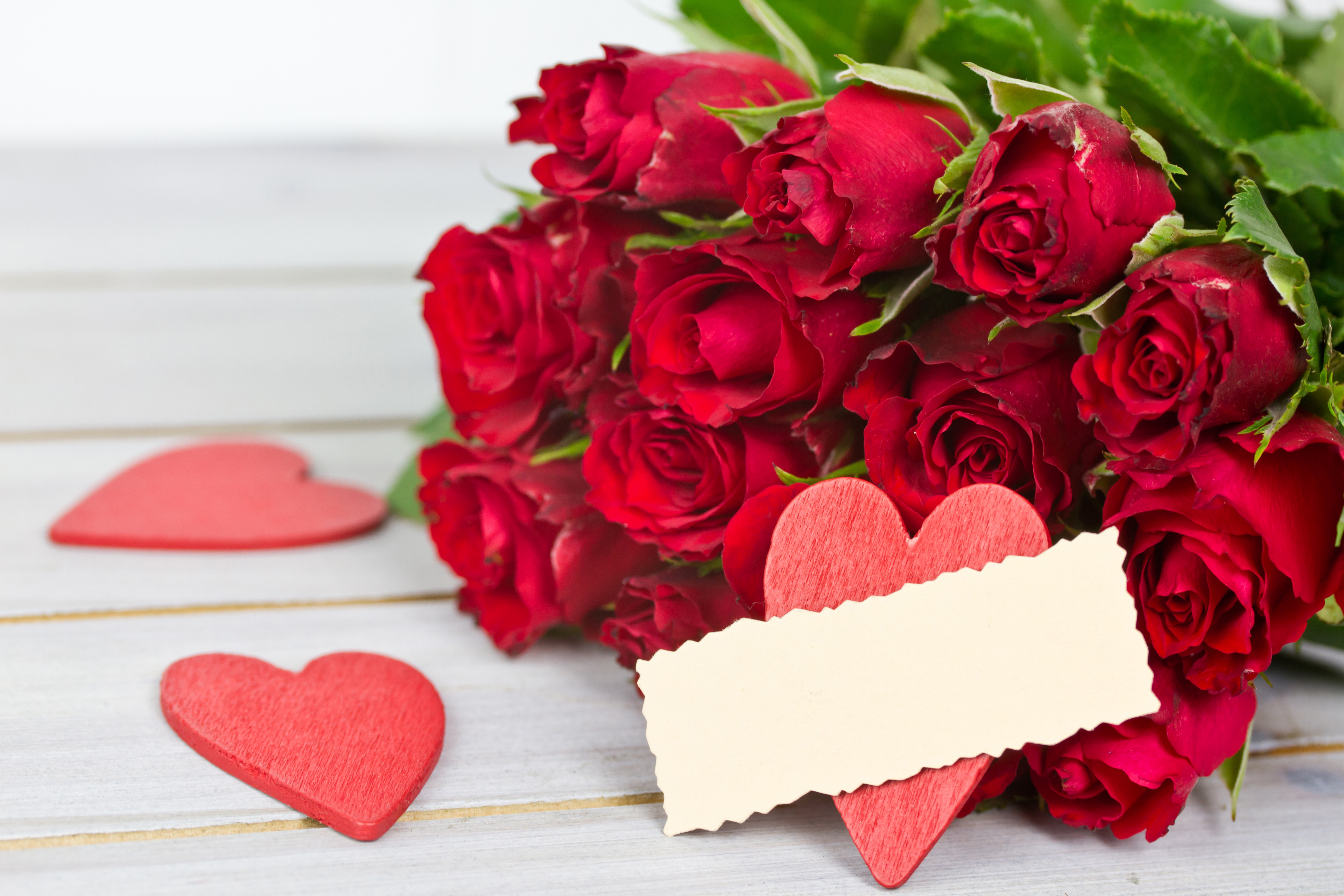 Valentines Day Wishes With Roses - HD Wallpaper 