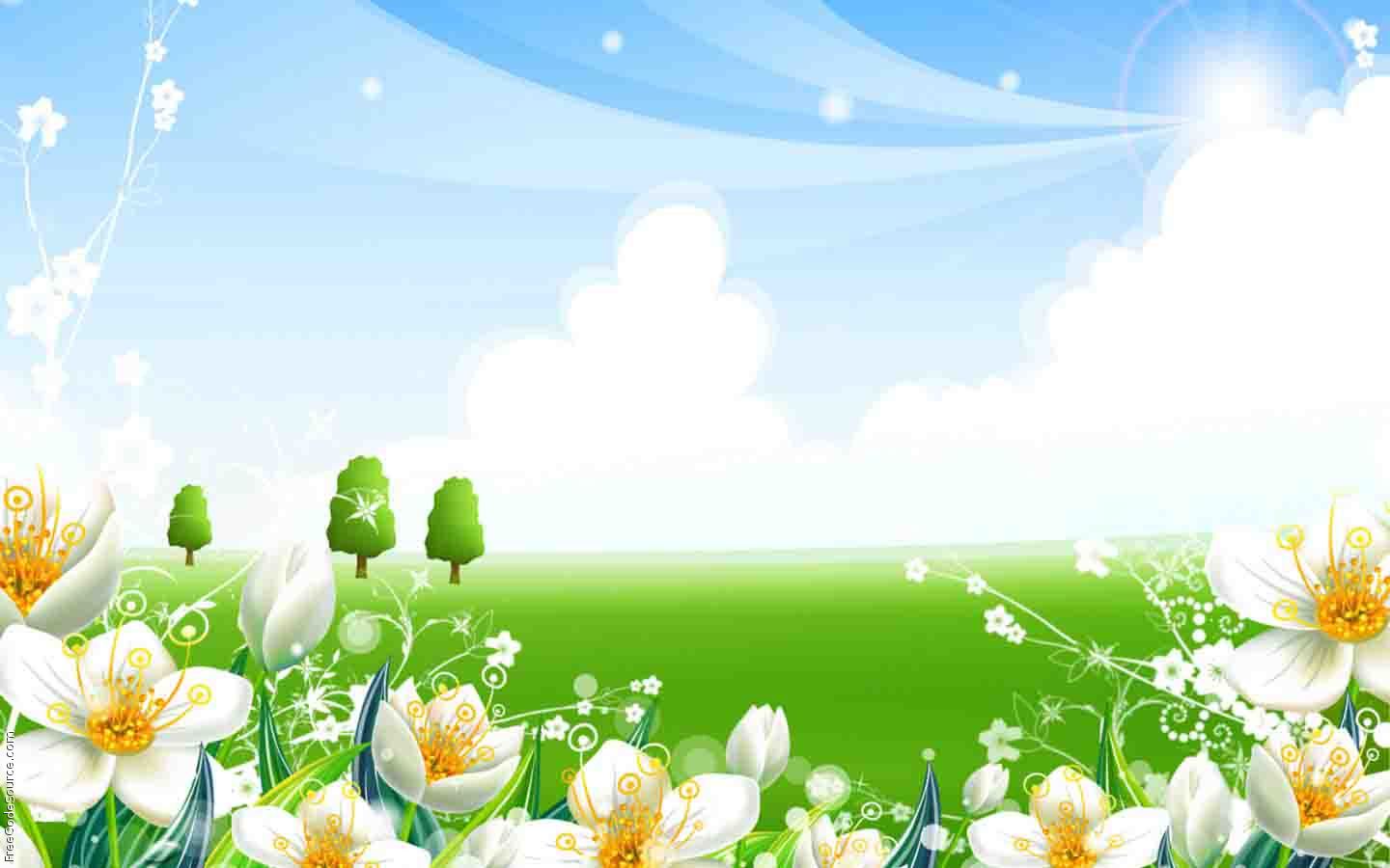 Flower Background Design For Powerpoint - HD Wallpaper 