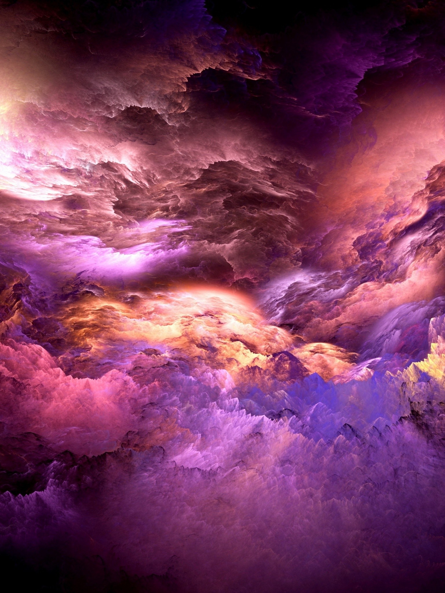 Abstract 3d Graphic Wallpaper - Iphone Colorful Clouds Background - HD Wallpaper 