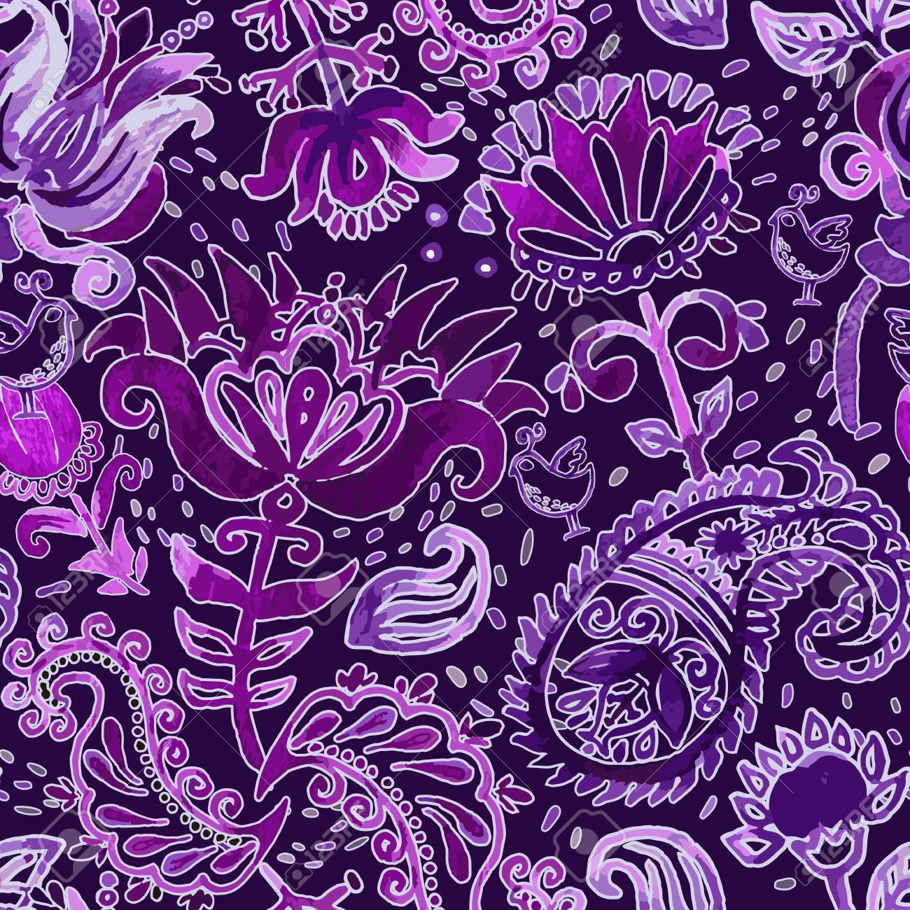 Purple Paisley Wallpaper - Paisley Pattern Wallpaper Purple - HD Wallpaper 