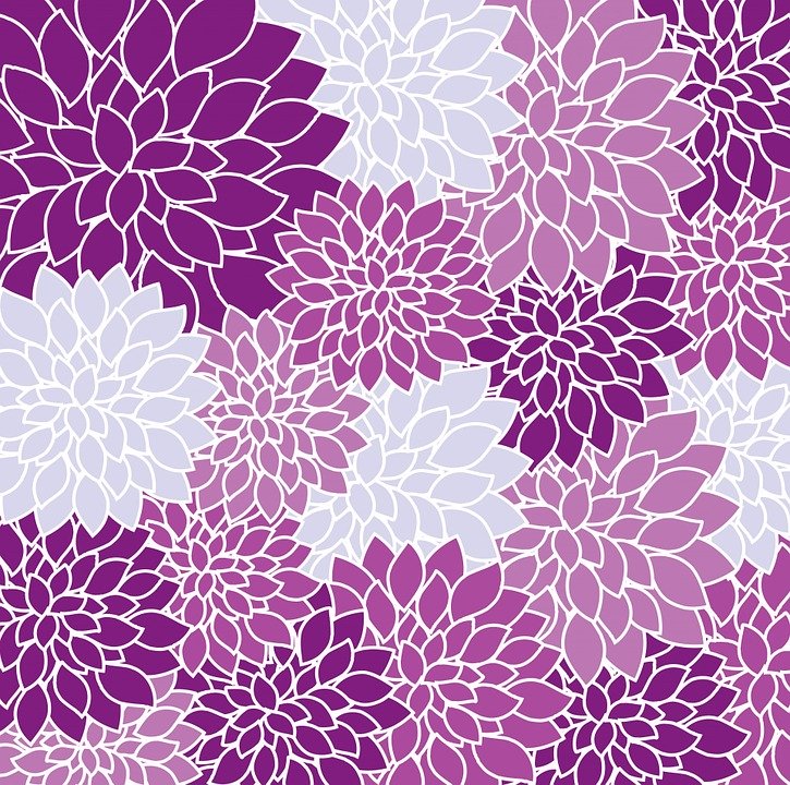 Floral, Wallpaper, Flowers, Dahlia, Purple, Background - Background Flowers Vintage Purple - HD Wallpaper 