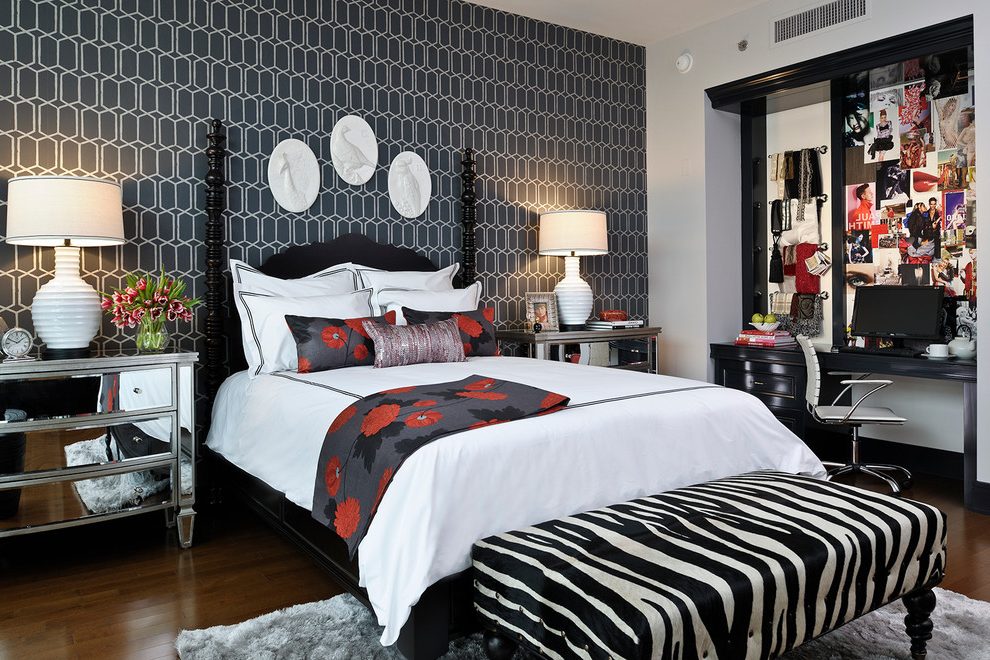 Chicago Schumacher Trellis Wallpaper With King Size - Bedroom - HD Wallpaper 