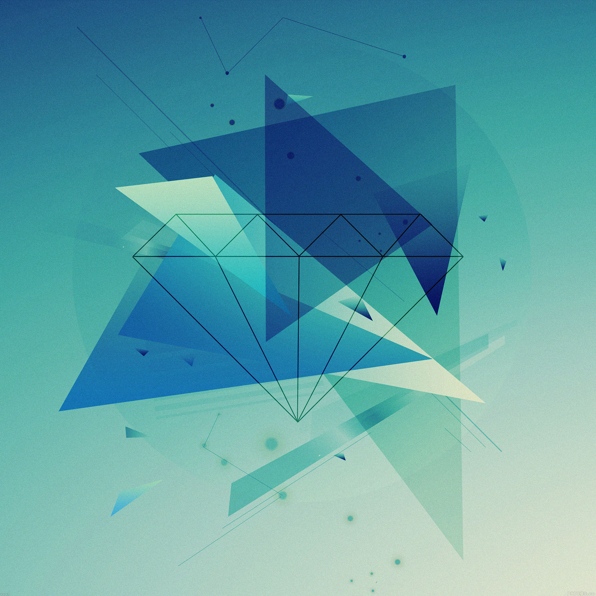 Blue Triangle Wallpaper Iphone X - HD Wallpaper 