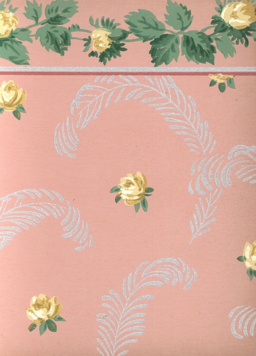 Vintage Wallpaper From 1953 By Montgomery Ward - Motif - HD Wallpaper 