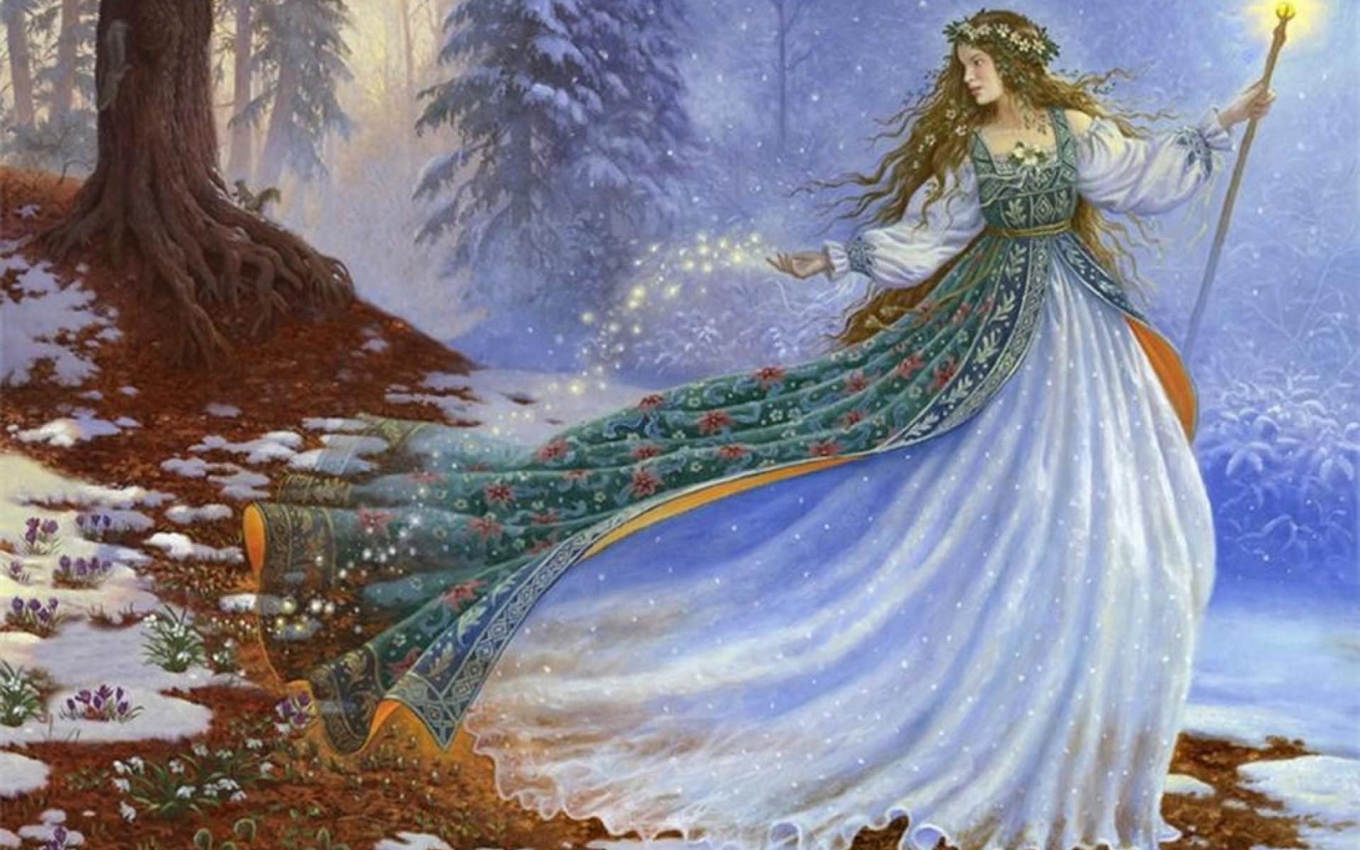 Winter Fairy - HD Wallpaper 