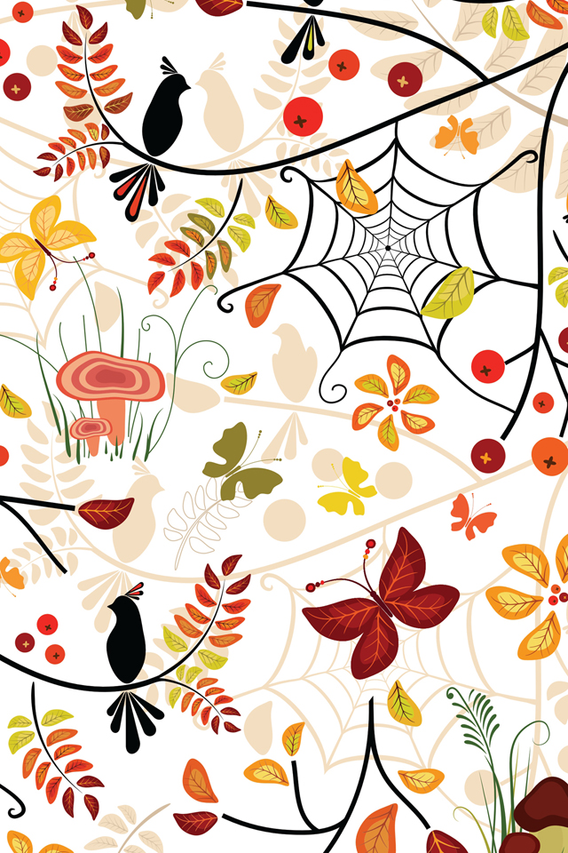 Autumn Floral Wallpaper - Floral Iphone Wallpaper Hd - HD Wallpaper 