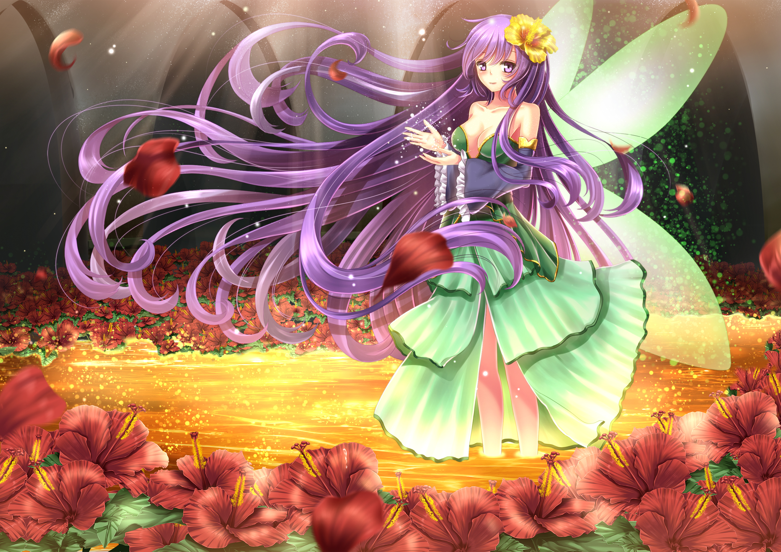 Anime Girl Forest Fairy - HD Wallpaper 