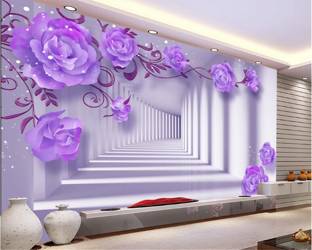 Background Elegant Flowers Violet - HD Wallpaper 