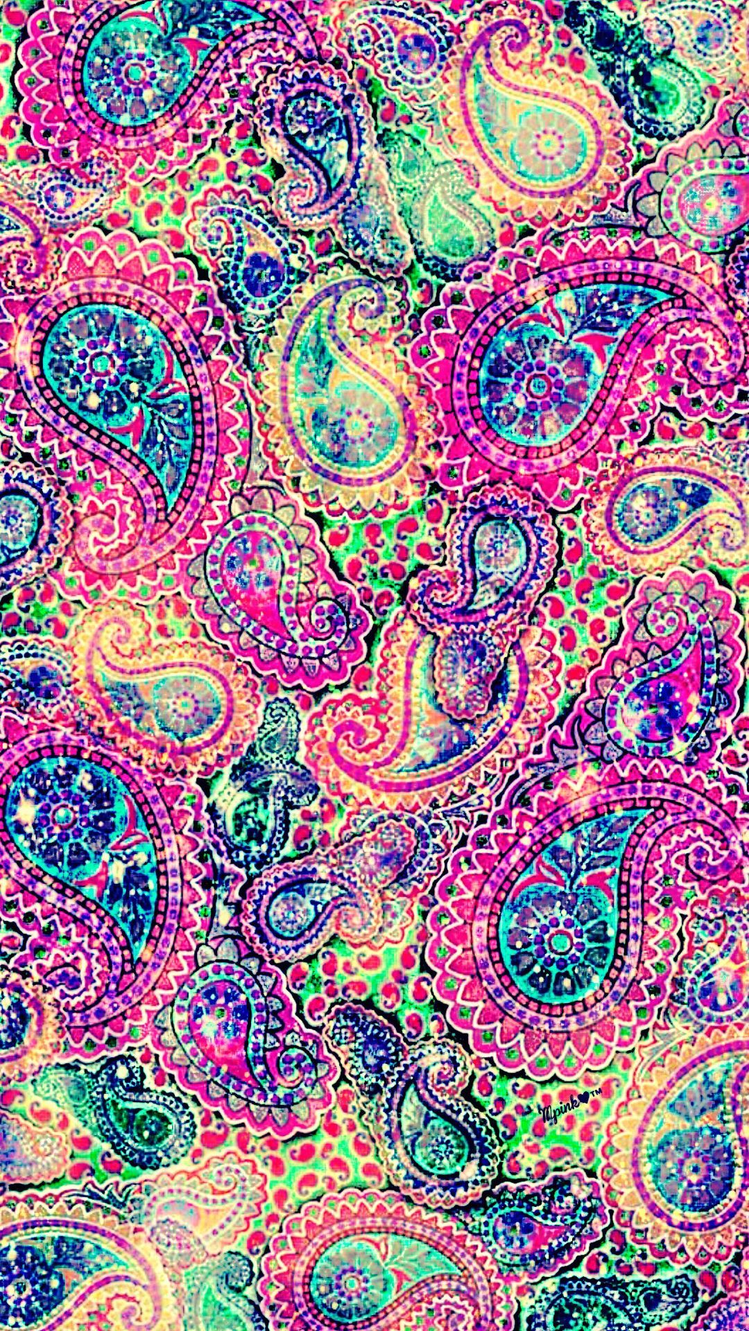 Bejeweled Paisley Galaxy Wallpaper - Paisley Girly Background - HD Wallpaper 