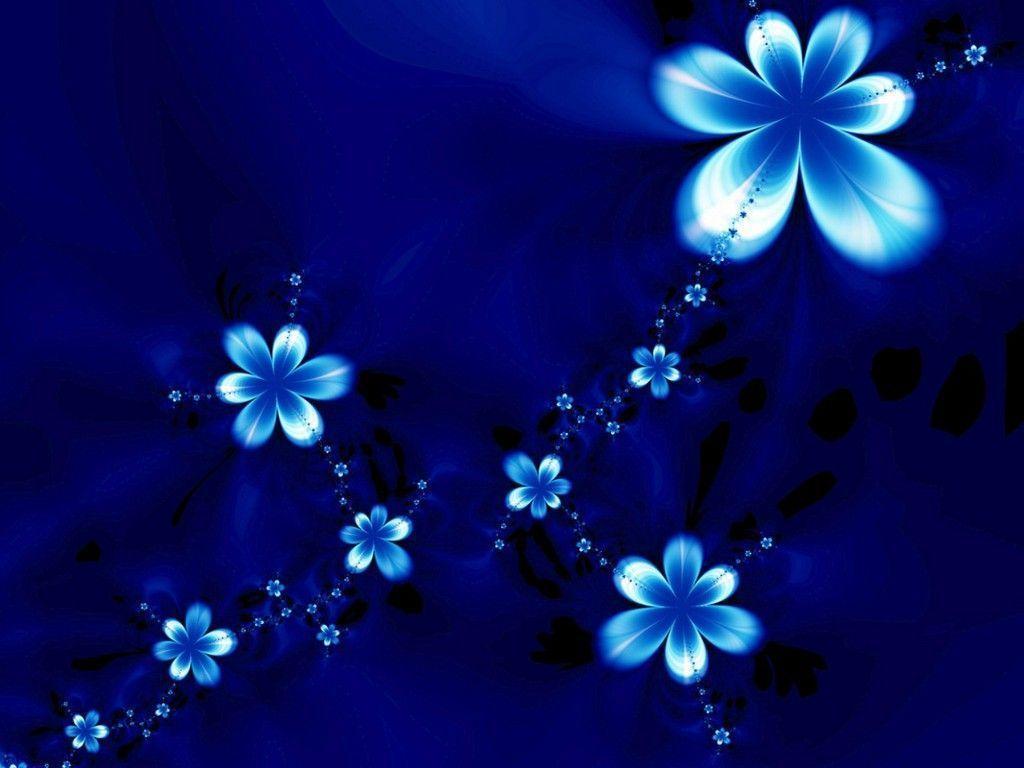 Blue Flowers Backgrounds Wallpapers Hd - Blue Color Flower Background - HD Wallpaper 