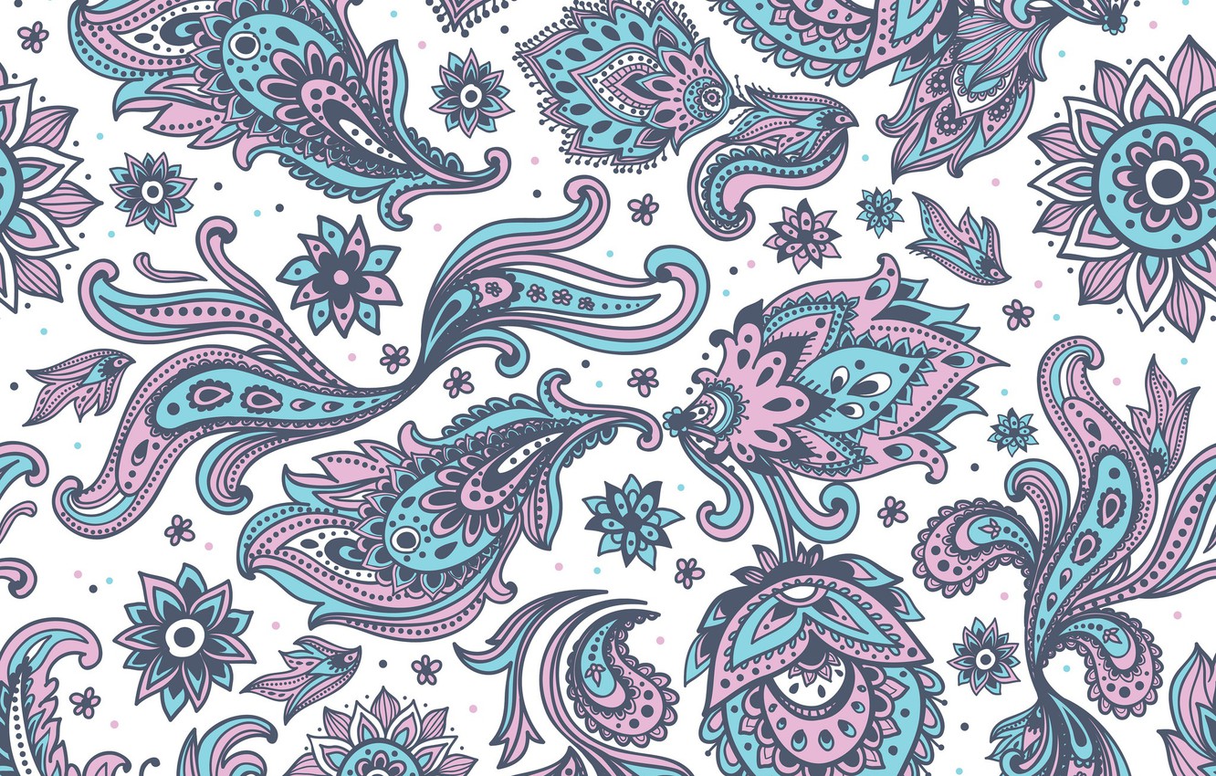 Photo Wallpaper Pattern, Texture, White Background, - Paisley On White Back Ground - HD Wallpaper 