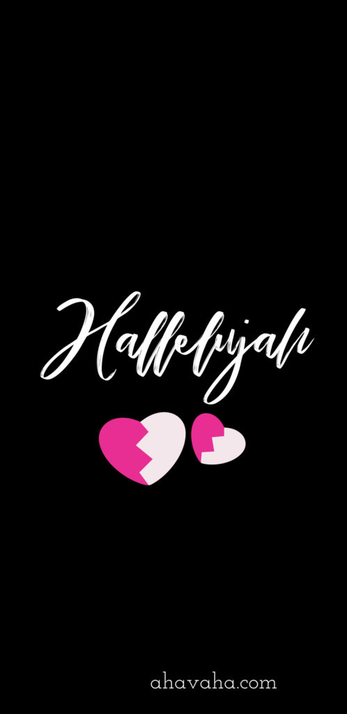 Hallelujah Love Hearts Themed Free Christian Wallpaper - Graphic Design - HD Wallpaper 