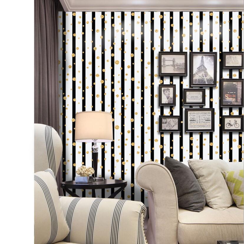 Blk And White Dots And Stripes In Living Room - HD Wallpaper 