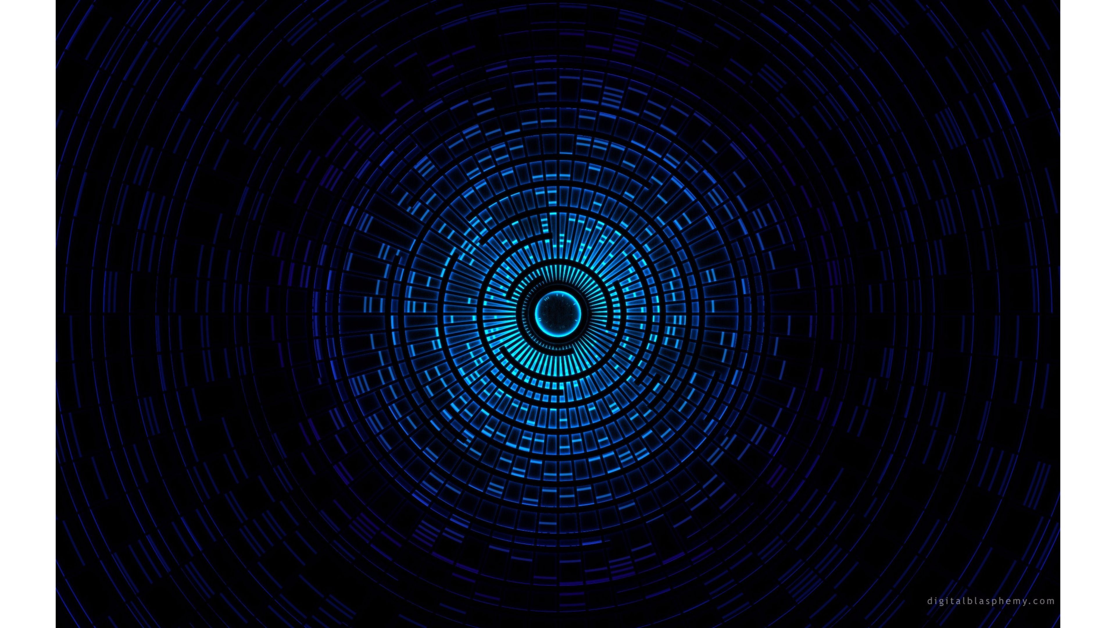 Blue Digital Abstract 4k Wallpaper - Background - HD Wallpaper 
