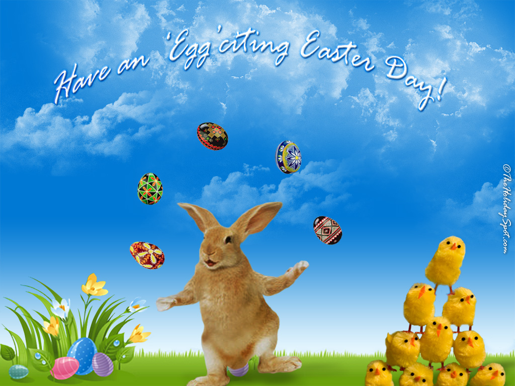 Cute Easter Bunny Happy Easter - HD Wallpaper 