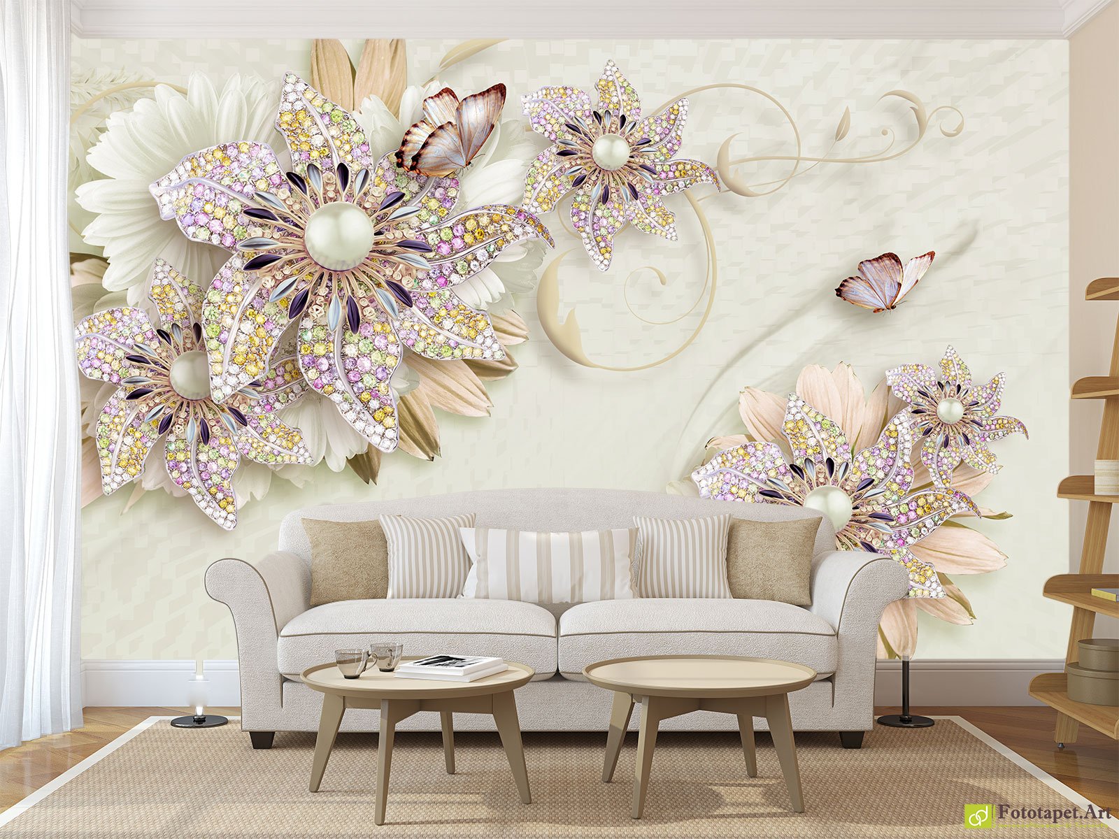 Fototapet 3d Floral - HD Wallpaper 
