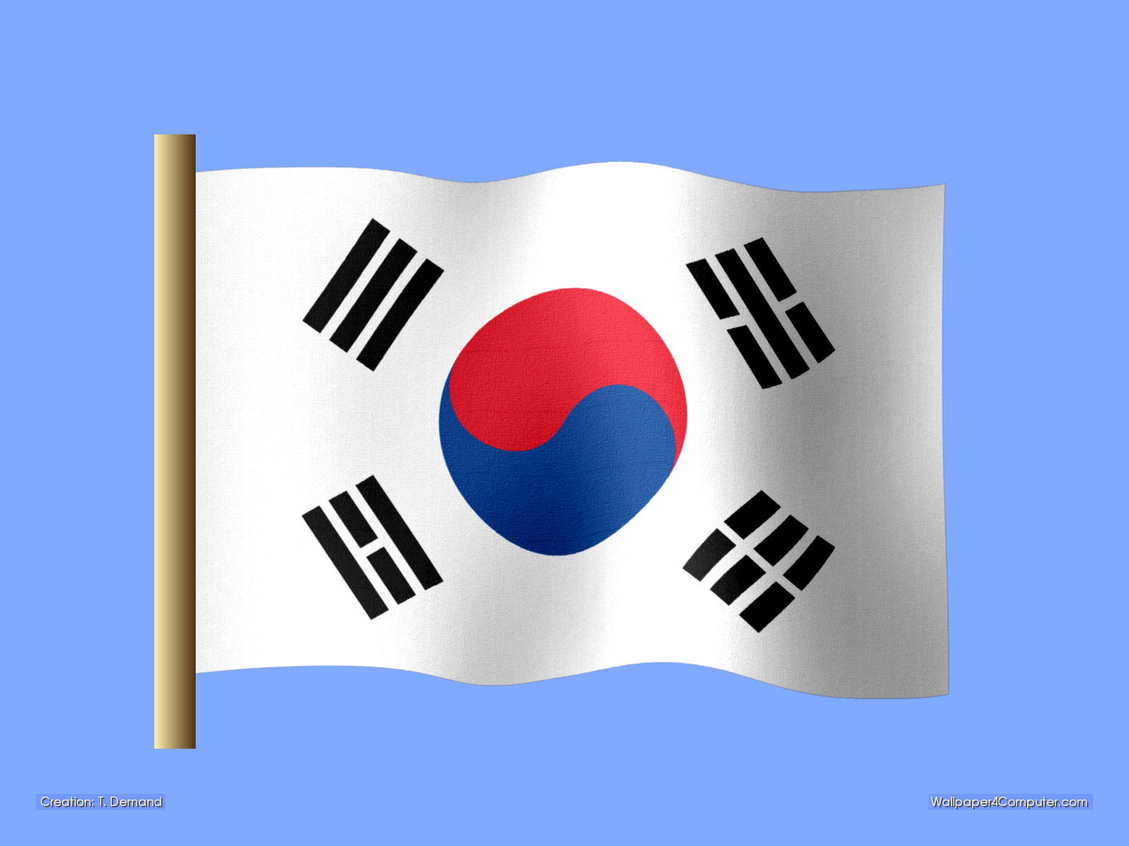 South Korea Flag - HD Wallpaper 