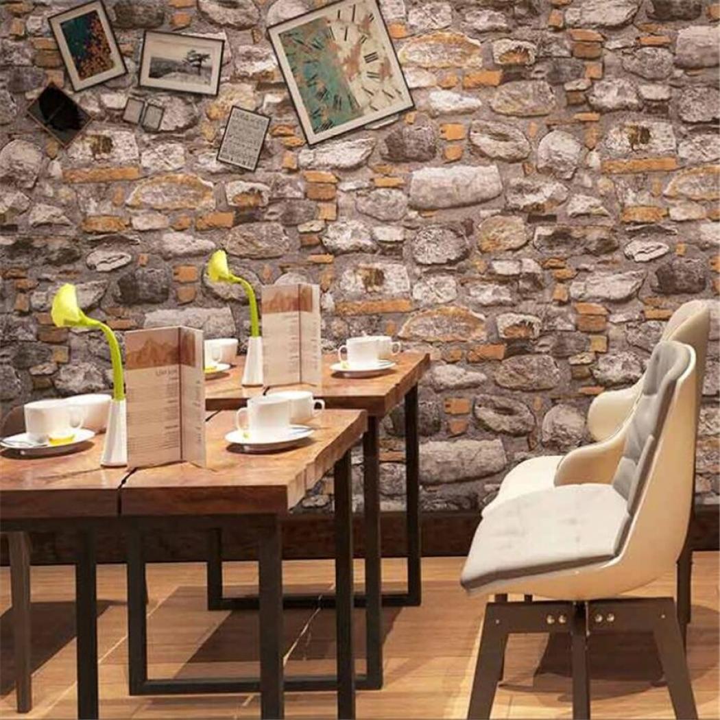 Senarai Harga 3d Wallpaper Retro Brick Stone Papel - Brick - HD Wallpaper 