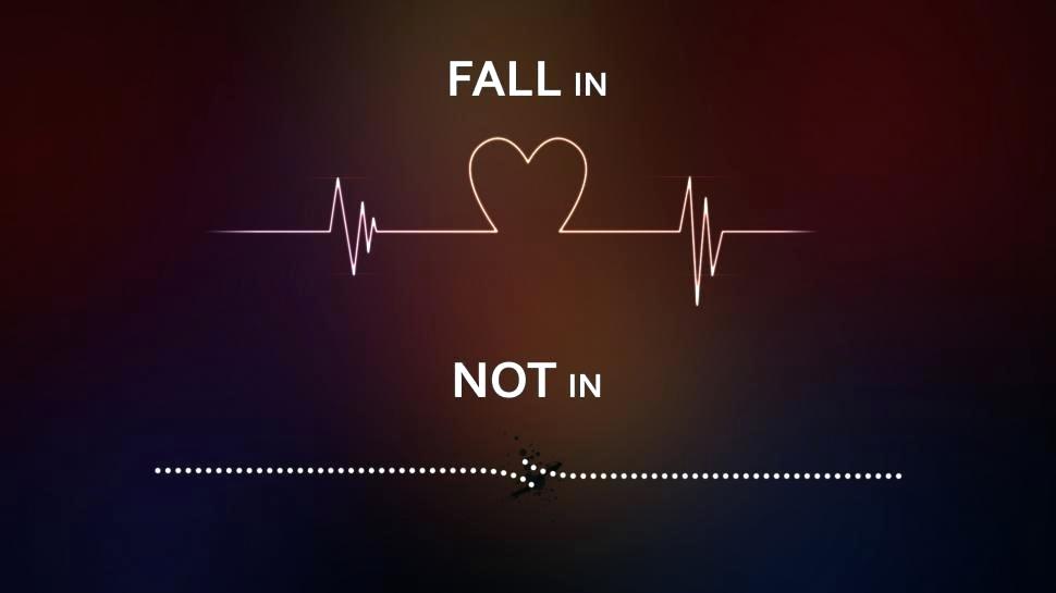 Line Wallpaper Heart Line Love Wallpaper Life Line - Fall In Love - HD Wallpaper 