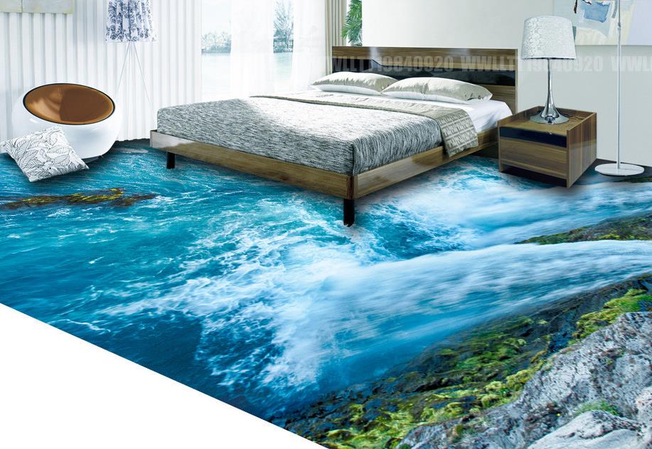 Custom 3d-flooring Ocean World Wallpaper Murals 3d - 3d Flooring In Room - HD Wallpaper 